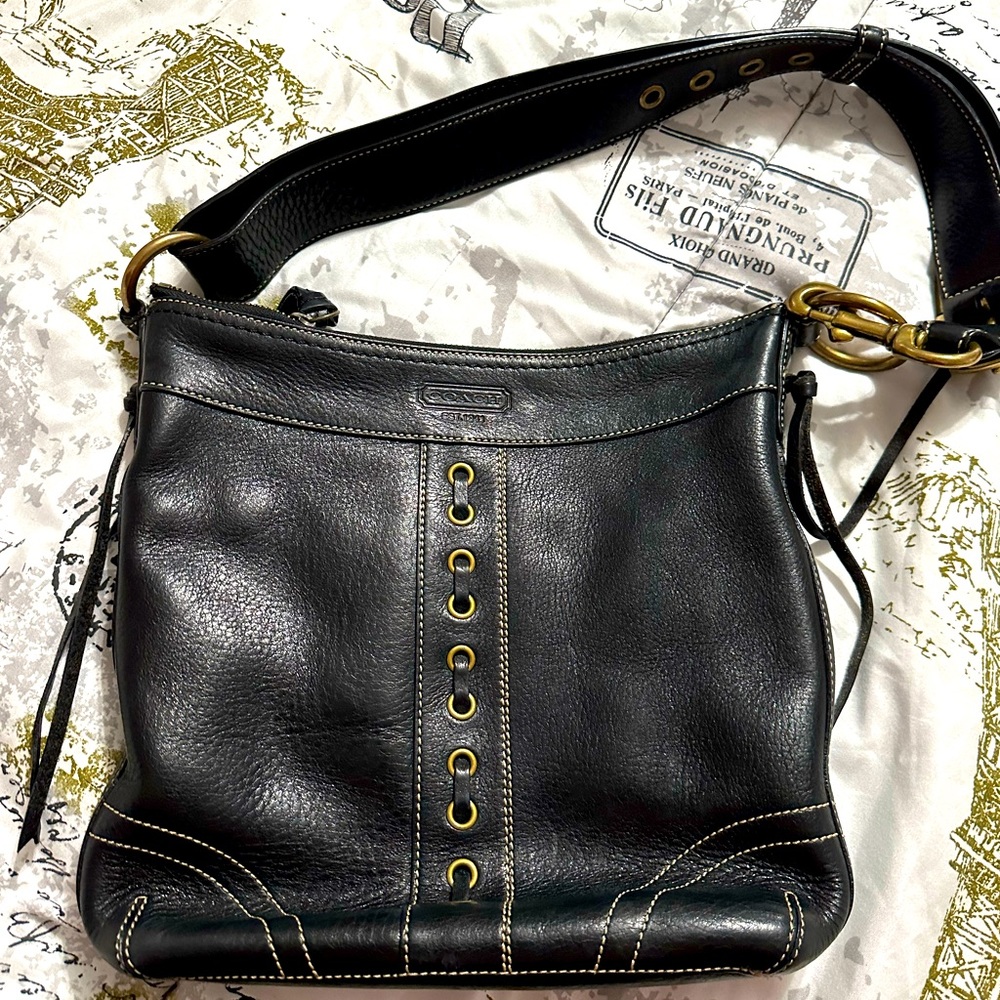 Black Coach Shoulder or Crossbody